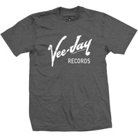 Grey Classic Heavy Cotton T-Shirt (Large) - Vee-Jay Records