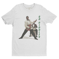 T-shirt - Bo Diddley 1958 White Lightweight Vintage Style(large)