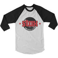 Black & White Baseball T-Shirt(Large) - Stax Soulsville U.S.A. 1957 Logo