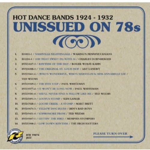 Various Artists - Unissued on 78s: Hot Dance Bands  1924-1932