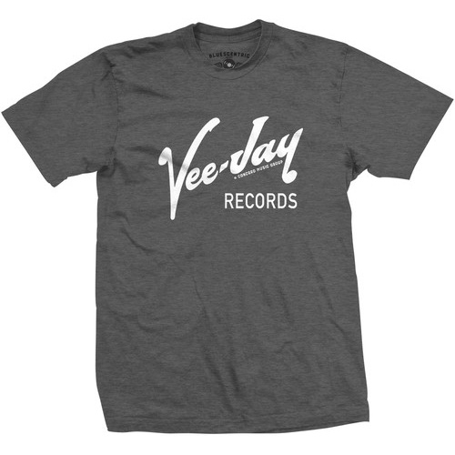 Grey Classic Heavy Cotton T-Shirt (Large) - Vee-Jay Records